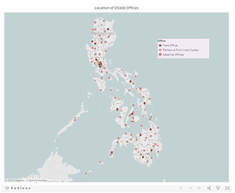 Locations of DSWD Centers and Offices – DSWD Map Viewer.